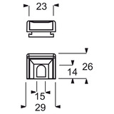 Busch-Jaeger Kanaleinführung, Kabelführung anthrazit, Retail