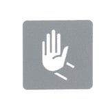 Busch-Jaeger Piktogramm Größe 43,3 x 43,3 mm Kunststofffolie, Dekoration silber, Retail