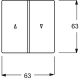 Busch-Jaeger Wippe sav für Jalousieschalter und Taster weiß, Retail