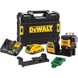 DEWALT Akku-Multilinienlaser 3x360° DCE089D1G18, 18Volt, Kreuzlinienlaser schwarz/gelb, mit grünen Laserlinien