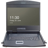 Digitus 19" Modulare Konsole, KVM-Switch schwarz, 19" TFT (48,3cm) & Touchpad