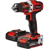 EINHELL Power X-Change Akku-Bohrschrauber TE-CD 18/40-1 Li, 18Volt rot/schwarz, 2x Li-Ion-Akku 1,5Ah, im Koffer