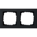 Gira Abdeckrahmen zweifach, lackiert, matt, Kunststoff, Thermoplast, Unterputzmontage schwarz (matt), Retail