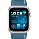 Huawei Watch D2 (Luca-B29), Smartwatch silber, blaues Kunstleder-Armband