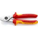 KNIPEX Kabelschere 95 16 165 , Schneid-Zange für Cu- und Al-Kabel, Klemmschutz, VDE