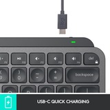 Logitech MX Keys Mini, Tastatur graphit/schwarz, DE-Layout