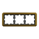 Merten D-Antik Metallrahmen dreifach gold, Retail