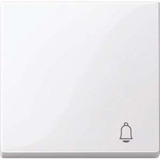 Merten Wippe Klingel für Wechselschalter, Kreuzschalter und Taster, 1-fach, glänzend weiß (glänzend), Retail