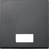 Merten Wippe mit Symbolfenster rechteckig für Kontrollschalter- und Taster-Einsatz, 1-fach anthrazit, Retail