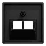 Merten Zentralplatte für UAE-Einsatz, 2-fach schwarz (matt), Retail