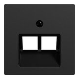 Merten Zentralplatte für UAE-Einsatz, 2-fach schwarz (matt), Retail