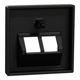 Merten Zentralplatte für UAE-Einsatz, 2-fach schwarz (matt), Retail