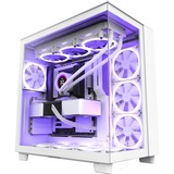 NZXT H9 Flow All White, Tower-Gehäuse weiß, Tempered Glass