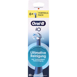  Oral-B iO Ultimative Reinigung 6er, Aufsteckbürste schwarz, Überlegene Plaque-Entfernung