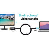 i-tec USB Adapterkabel, USB-C > DisplayPort, bi-direktional 8K/30Hz schwarz, 150cm