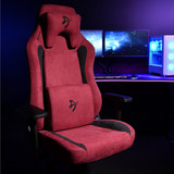 Arozzi Vernazza Supersoft Fabric, Gaming-Stuhl schwarz, Bordeaux