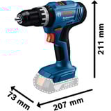 Bosch Akku-Schlagbohrschrauber GSB 18V-25  Professional solo, 18Volt blau/schwarz, ohne Akku und Ladegerät, in L-BOXX