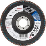 Bosch Professional PRO X571 Fächerschleifscheibe, Ø 125mm, K40 Bohrung 22,23mm, abgewinkelt