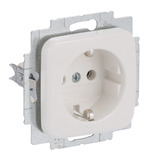 Busch-Jaeger 100 Stück Schutzkontakt Steckdosen Einsätze 20 EUC-214 Großverpackung weiß, Bulk