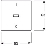 Busch-Jaeger Kontrollwippe mit Aufdruck Ein Aus weiß (matt), Retail