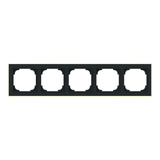 Busch-Jaeger Rahmen fünffach mit Dekorring gold, Retail