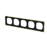 Busch-Jaeger Rahmen fünffach mit Dekorring gold, Retail