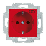 Busch-Jaeger Schutzkontaktsteckdose Steckdosen-Einsatz rot, Retail