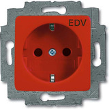 Busch-Jaeger Schutzkontaktsteckdose Steckdosen-Einsatz rot, Retail