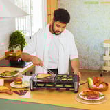 Cecotec Raclette Cheese&Grill 16000 Inox Mixgrill schwarz/edelstahl, 1.400 Watt, für 8 Personen