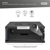 Digitus Wandgehäuse, SOHO, unmontiert - 540x400 mm (BxT) , IT-Schrank schwarz, 4 Höheneinheiten