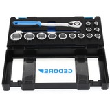 GEDORE Steckschlüssel-Satz 1/2", DMU-20, 15-teilig mit Umschaltknarre