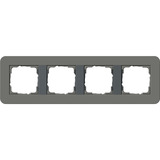 Gira Abdeckrahmen vierfach, Abdeckung grau, Retail