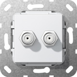 Gira Unterputz Tragring zweifach Satellitenanschluss F-Buchse Kupplung, Befestigung/Montage Retail