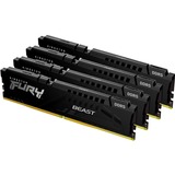 Kingston FURY DIMM 128 GB DDR5-5200 (4x 32 GB) Quad-Kit, Arbeitsspeicher schwarz, KF552C40BBK4-128, Fury Beast, INTEL XMP