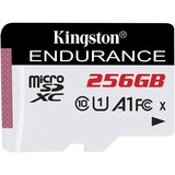 Kingston High Endurance 256 GB microSDXC, Speicherkarte weiß/schwarz, UHS-I U1, Class 10, A1