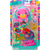 Mattel Polly Pocket Glitzerinsel-Schatulle Spielset mit Mini-Meerjungfrauenpuppe und Tieren 