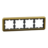 Merten D-Antik Metallrahmen vierfach Rahmen aus Metall glänzend mit Oberflächenschutz gold, Retail