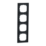Merten Rahmen vierfach aus Thermoplast, matt, Schutzart IP20, Maße 83x297x12 mm anthrazit, Retail