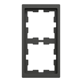 Merten Rahmen zweifach für Senkrecht- und Waagerechtmontage aus lackiertem Thermoplast anthrazit, Retail