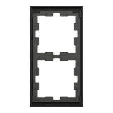 Merten Rahmen zweifach für Senkrecht- und Waagerechtmontage aus lackiertem Thermoplast anthrazit, Retail