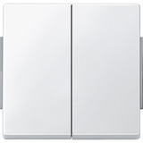 Merten Wippe für Serien-, Doppelwechselschalter- und Doppeltaster-Einsatz, zweiteilig, glänzend weiß (glänzend), Retail