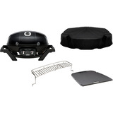 Napoleon TRAVELQ PRO285 Set, Gasgrill schwarz, inkl. Grillplatte, Warmhalter, Haube
