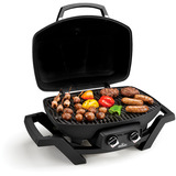 Napoleon TRAVELQ PRO285 Set, Gasgrill schwarz, inkl. Grillplatte, Warmhalter, Haube