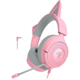Razer Kraken Kitty V3 X Quartz, Gaming-Headset rosa/grau, 3,5-mm-Klinkenstecker
