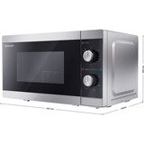 SHARP YC-MG01E-S, Mikrowelle silber/schwarz