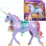Spin Master Unicorn Academy - Einhorn Wildstar, Spielfigur 28 cm groß, mit echter Mähne und Schweif, abnehmbarem Zaumzeug, Sattel und Bürste
