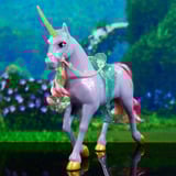 Spin Master Unicorn Academy - Einhorn Wildstar, Spielfigur 28 cm groß, mit echter Mähne und Schweif, abnehmbarem Zaumzeug, Sattel und Bürste