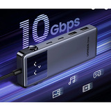 UGREEN Uno USB-C Hub CM888 6-in-1 , Dockingstation silber