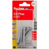 fischer Dübel SX Plus 6x50 K hellgrau, 10 Stück