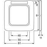 Busch-Jaeger Rahmen einfach mit Sichtfenster weiß, Retail